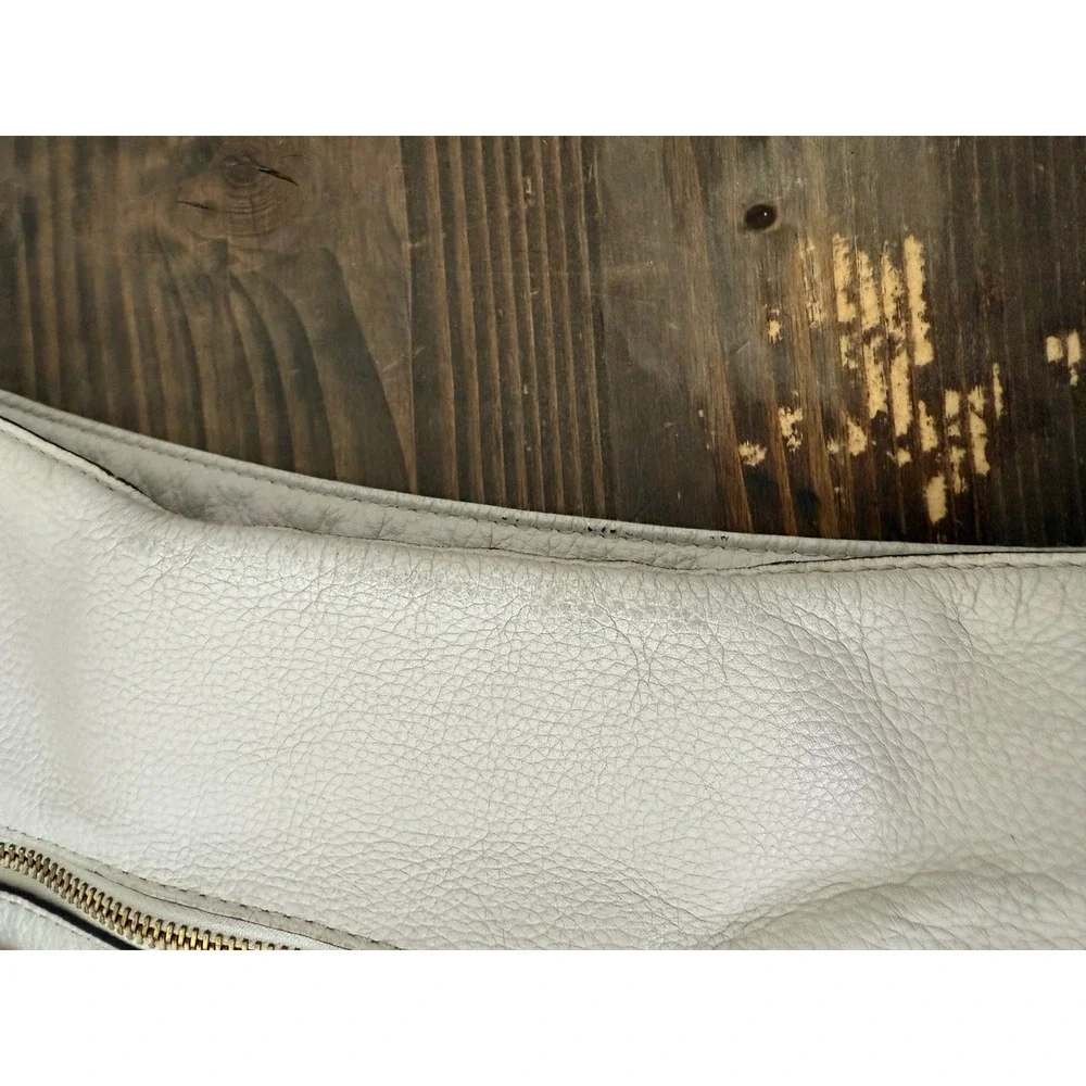 Michael Kors Beige Leather Hobo‎ Bag Gold Hardware Designer Purse Shoulder Bag